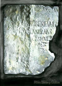 Inscription from theater at Caesarea, AD 26&ndash;36, "Pontius Pilate, Prefect of Judea".
