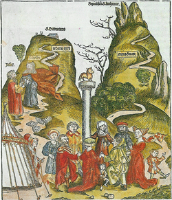 The Worship of the Golden Calf by Filippino Lippi (1457&ndash;1504).