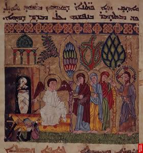 Holy Women at the Tomb: Syriac Gospel Lectionary, Northern Iraq, 1216&ndash;20.