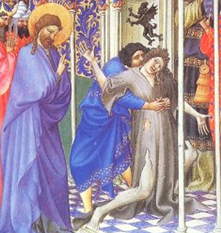 Jesus drives out an unclean spirit.