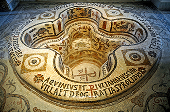Kelibia baptistry in the Church of Felix, 6th century, located in Demna, Tunisia.