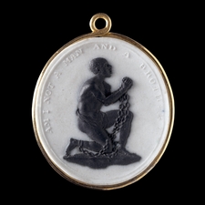 Anti-slavery medallion by Josiah Wedgwood.&nbsp;