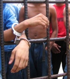 Honduran prisoner&rsquo;s hands.
